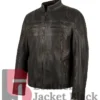 Men's David Distressed Motorcycle Leather Jacket