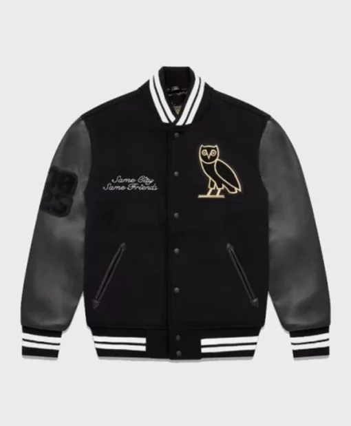 OVO Collegiate Black Varsity Jacket