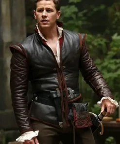 Once Upon a Time Prince Charming Brown Leather Jacket