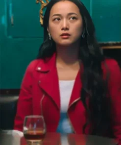 One Night in Tokyo Ayaka Red Suede Jacket