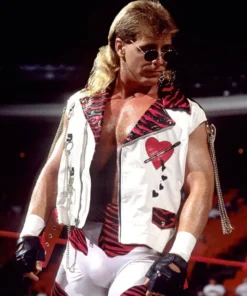 Wrestler Shawn Michael White Leather Vest On Sale