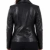 Black Isabella Women Leather Biker Jacket