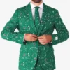 Stylish Cool Circuit Green Printed Suit