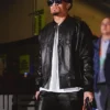 Super Bowl LIX Trent McDuffie Givenchy Black Leather Jacket