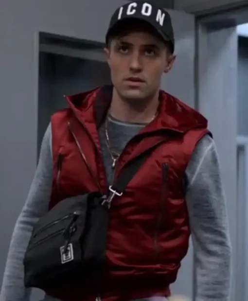 Ted Lasso Jamie Tartt S02 Red Hooded Vest
