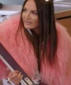 The Real Housewives of Salt Lake Lisa Barlow Pink Fur Jacket