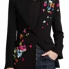 The View S28 Joy Behar Black Floral Blazer