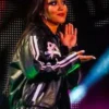 WWE NXT 2025 Carla Gonzalez Pink Bow Leather Jacket