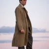Buy Now Inspector Leach TV-Series Towards Zero Season 01 Matthew Rhys Brown Trench Coat For Unisex