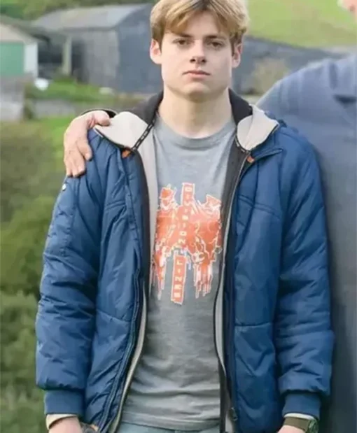 Buy Now Johnny Williams TV-Series Out There 2025 Louis Ashbourne Serkis Blue Hooded Jacket For Unisex