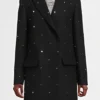 Buy Now Kat Richardson TV-Series Beyond The Gates 2025 Colby Muhammad Black Studded Coat For Unisex