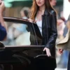 Buy Now Lucy Movie Materialists 2025 Dakota Johnson Black Leather Coat For Unisex