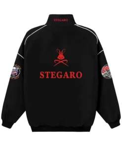 Buy Now Stegaro Racer Black Zip-Up Jacket For Men And Women