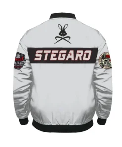 Buy Now Stegaro Racer White Vintage Bomber Jacket For Men And Women