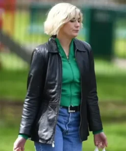 Buy Now Susan McIntyre TV-Series Toxic Town Season 01 Jodie Whittaker Black Leather Jacket For Unisex