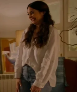 Buy Now The Royal We 2025 Mallory Jansen White Shirt For Unisex