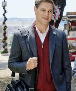 Christmas in Rome Sam Page Grey Blazer