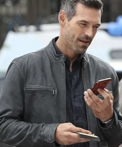 Eddie Valetik Two Take 2025 Grey Leather Jacket