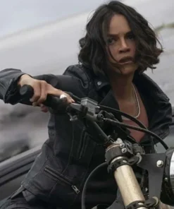 Fast And Furious 9 Letty Ortiz Black Biker Leather Jacket