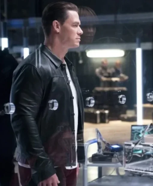 Fast and Furious 9 John Cena Black Leather Jacket