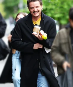 Materialists 2025 Pedro Pascal Black Coat