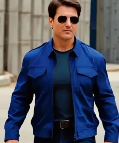 Mission Impossible The Final Reckoning Tom Cruise Blue Jacket