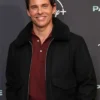 Paradise 2025 James Marsden Black Fur Bomber Jacket