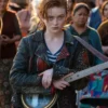 Sadie Sink O’Dessa 2025 Black Leather Jacket