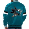 San Jose Sharks Green Satin Jacket