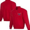 San Jose Sharks NHL Red Full Snap Bomber Jacket