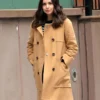 Sofia Carson The Life List 2025 Brown Wool Coat