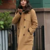 Sofia Carson The Life List 2025 Brown Wool Coat For Sale