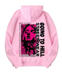 Stegaro Going To Hell Pink Hoodie