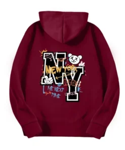 Stegaro New York Maroon Hoodie