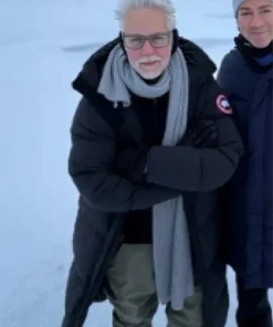 Superman 2025 James Gunn Black Puffer Coat