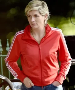 Toxic Town S01 Jodie Whittaker Red Track Jacket