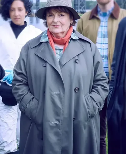 Vera S14 Brenda Blethyn Grey Trench Coat