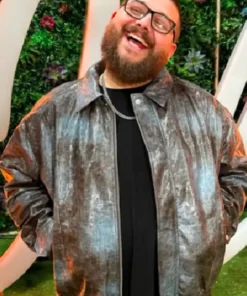 American Idol S23 Leather Bomber Jacket