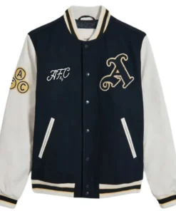 Arsenal 89 Black And White Varsity Jacket
