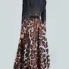 Beyond The Gates 2025 Tamara Tunie Ombre Leopard Coat