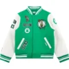 Boston Celtics Retro Green And White Varsity Jacket