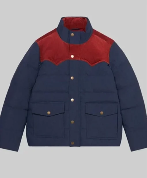 Buy Now Austin Movie Friendship 2025 Paul Rudd Blue And Red Puffer Jacket For Unisex