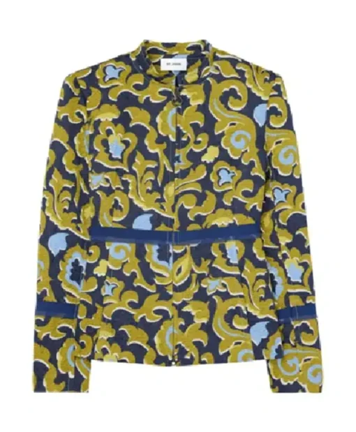 Buy Now Carrie Preston Elsbeth Season 02 Elsbeth Tascioni Paisley Printed Jacket For Unisex