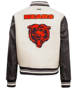 Buy Now Chicago Bears Retro Classic Black And White Varsity Jacket For Men And Women