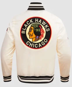 Buy Now Chicago Blackhawks Retro Classic White Varsity Jacket For Men And Women