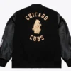 Buy Now Chicago Cubs Black Out Vintage Logo Varsity Jacket For Unisex
