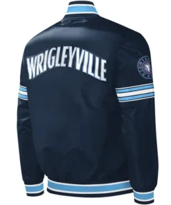 Buy Now Chicago Cubs Midfield City Connect Navy Blue Varsity Jacket For Unisex