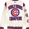 Buy Now Chicago Cubs World Series Champions Off White Varsity Jacket For Unisex