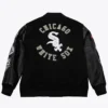 Buy Now Chicago White Sox Black Out Vintage Logo Varsity Jacket For Unisex
