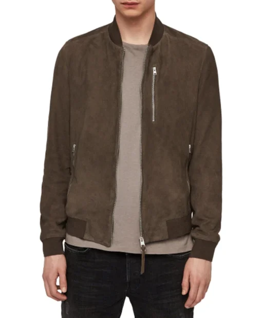 Buy Now J. Eddie Peck The Young And The Restless 2025 Cole Howard Brown Suede Leather Bomber Jacket For Unisex